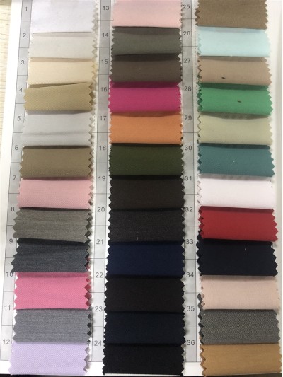 GZ-HTY TR細斜紋  成份：60%人棉  35%滌 5%氨綸 克重：180g 45度照